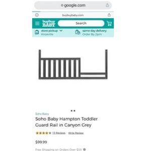 Soho baby guard rail in canyon gray